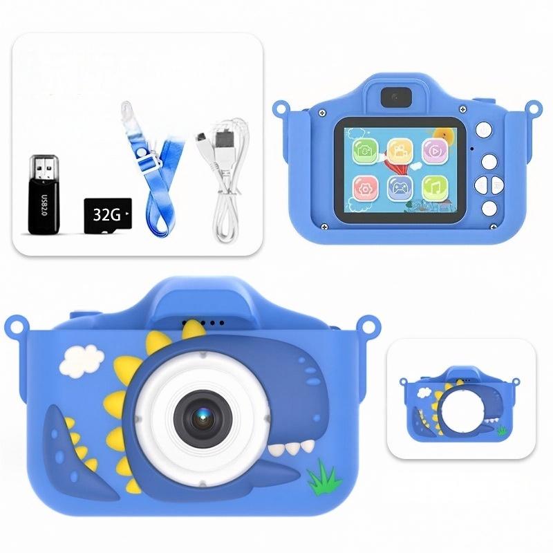Kids Rechargeable Digital Camera with Rechargeable Battery, Selfie Mode, HD Video Recording, Cute Silicone Case