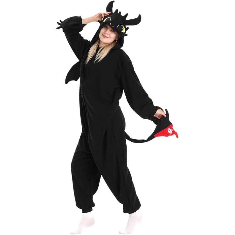 Unisex Adult Onesie Dragon Animal Pajamas,Halloween Cosplay Costumes,Cartoon Costumes Party Wear