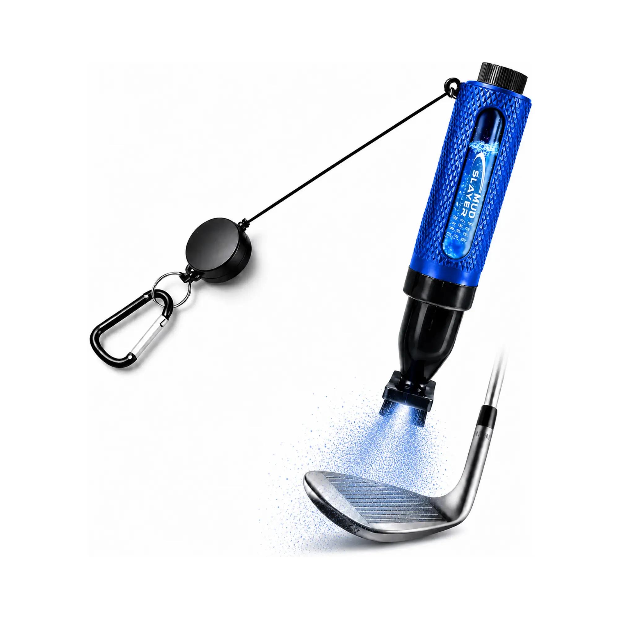 Golf Club Cleaning Brush that Sprays a Fine Mist, Leak-Proof Viewing Window, Retractable Clip, Dual Bristle Head, Ergonomic Handle Golf Bag Golf Accessory golf accessories