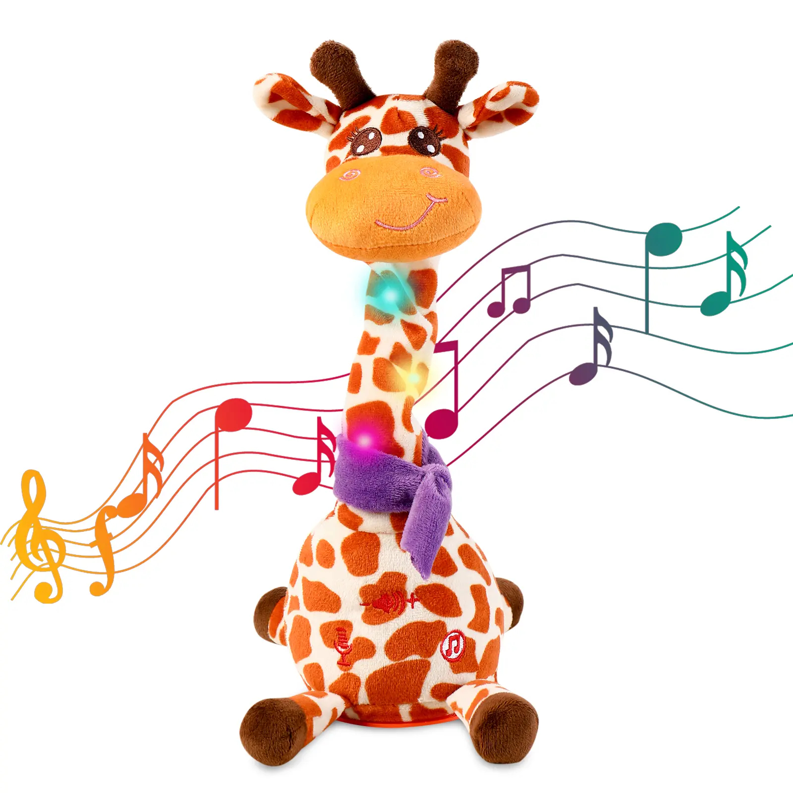 Talking Giraffe Toy, Repeating What You Say, Singing Glowing Stuffed Animal