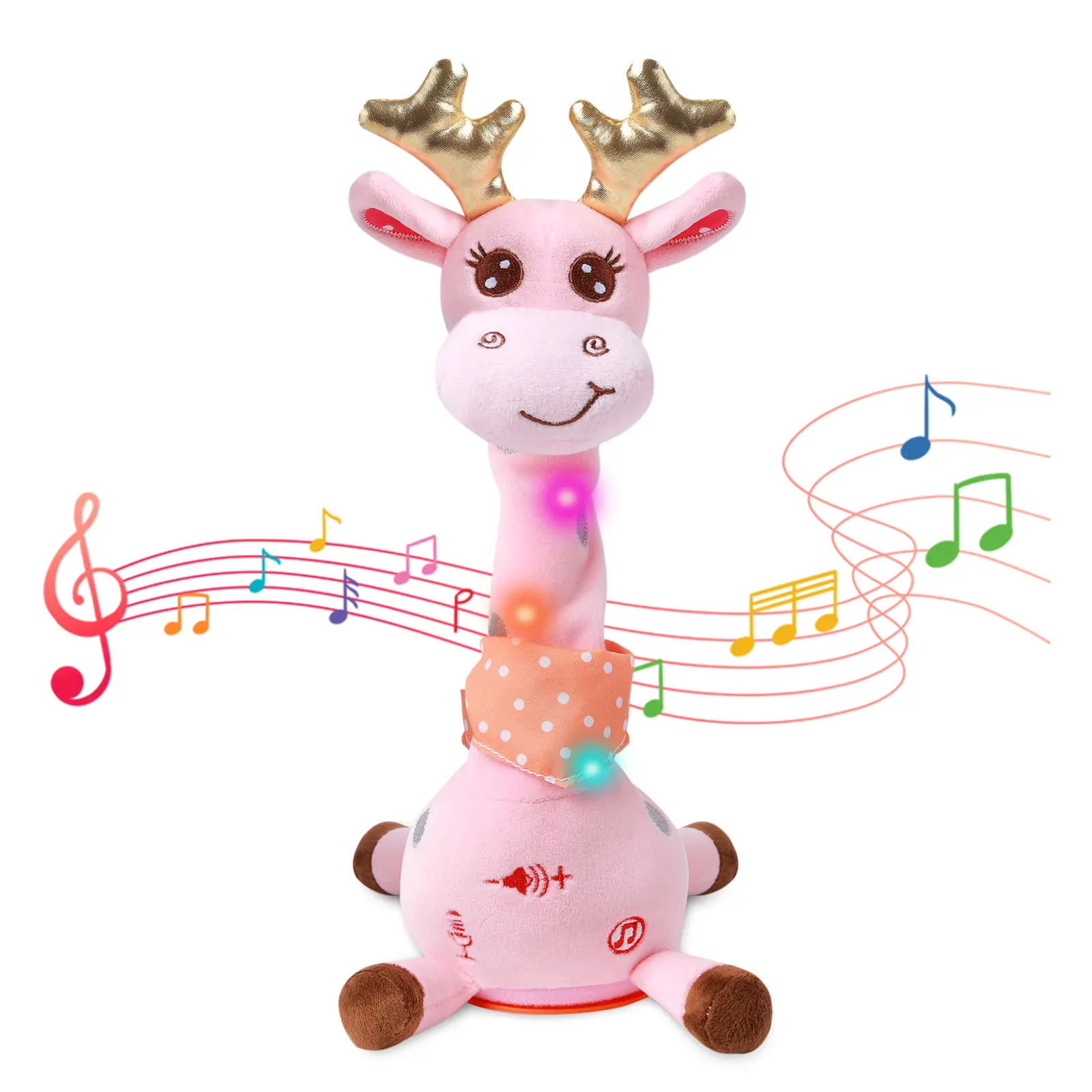 Talking Giraffe Toy, Repeating What You Say, Singing Glowing Stuffed Animal