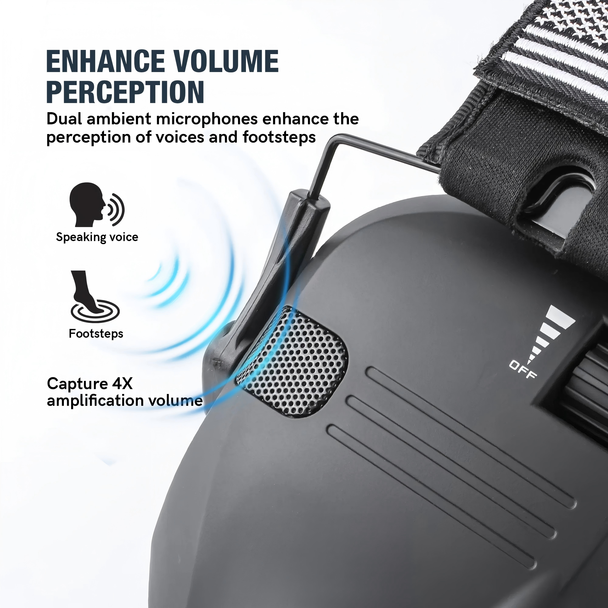 Tactical Noise Reduction Earmuffs for Hunting & Shooting