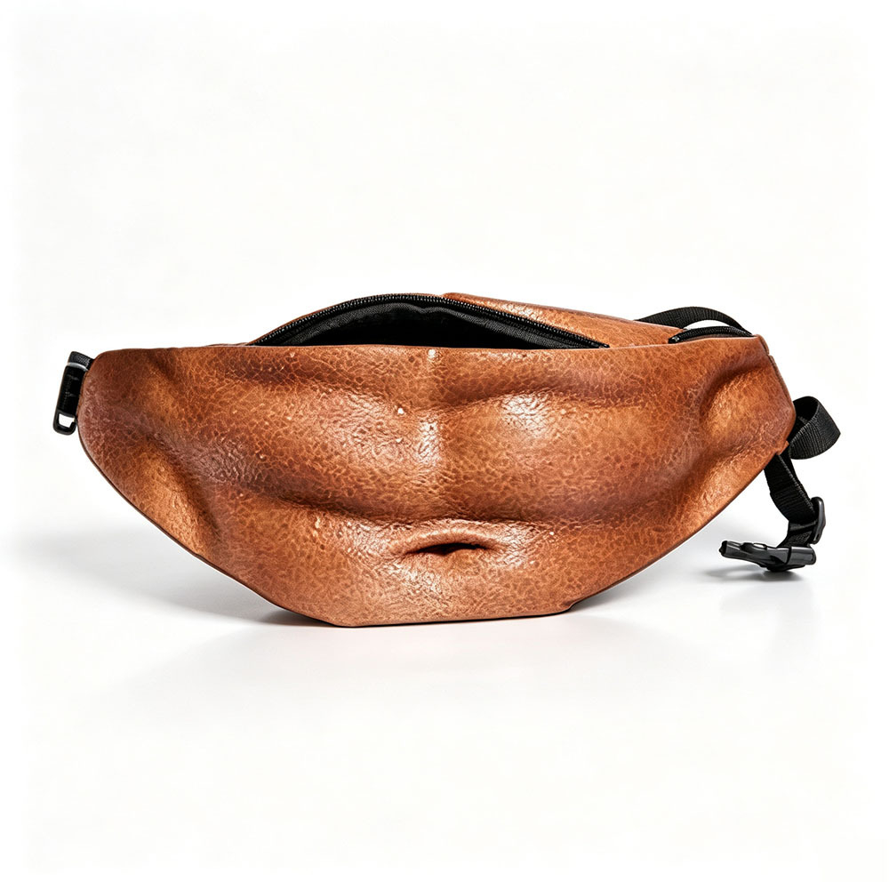 3D Beer Fake Belly Dad Bag Waist Packs,Waterproof Fanny Pack Unisex for Father's Day,Christmas