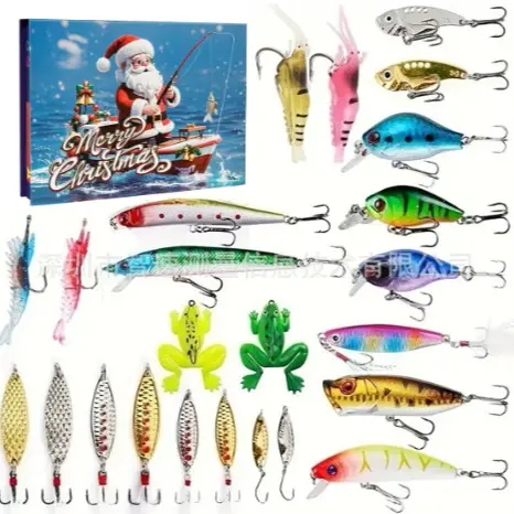Fishing Lure Advent Calendar 24-Day Tackle Set