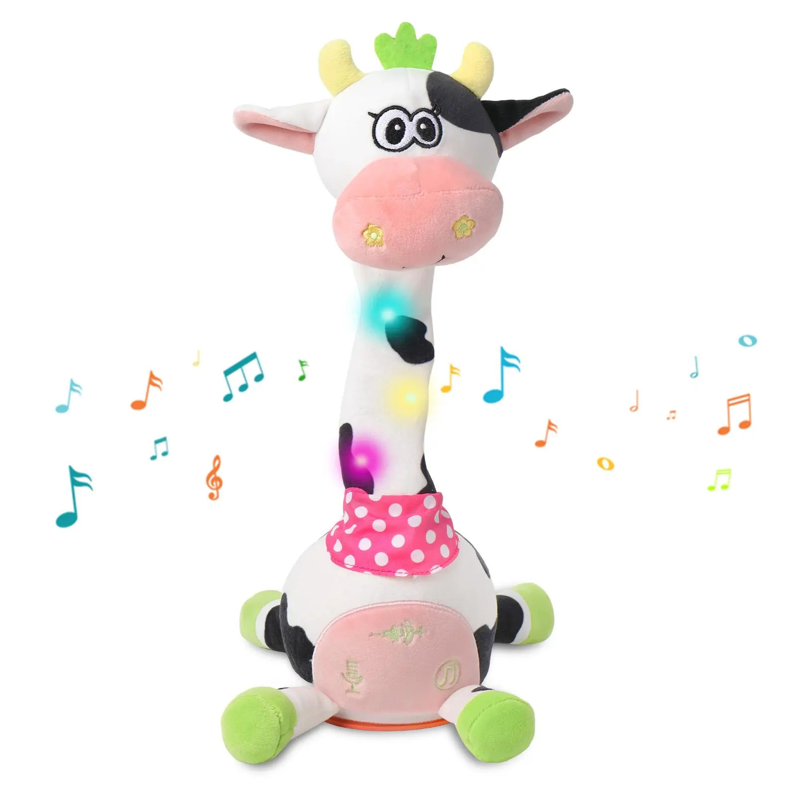 Talking Giraffe Toy, Repeating What You Say, Singing Glowing Stuffed Animal
