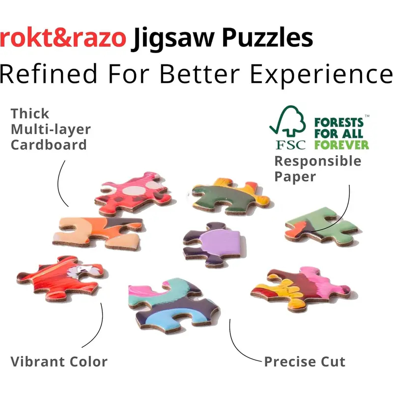 Travel Series, 24 Mini Pack 1000 Pieces Jigsaw Puzzle, 8 Puzzle Stickers, 3 Themes: National Parks, World Heritage, Global City Tour, Daily Puzzle, Family Game Night, Finished Size 27.5 x 19.7 in