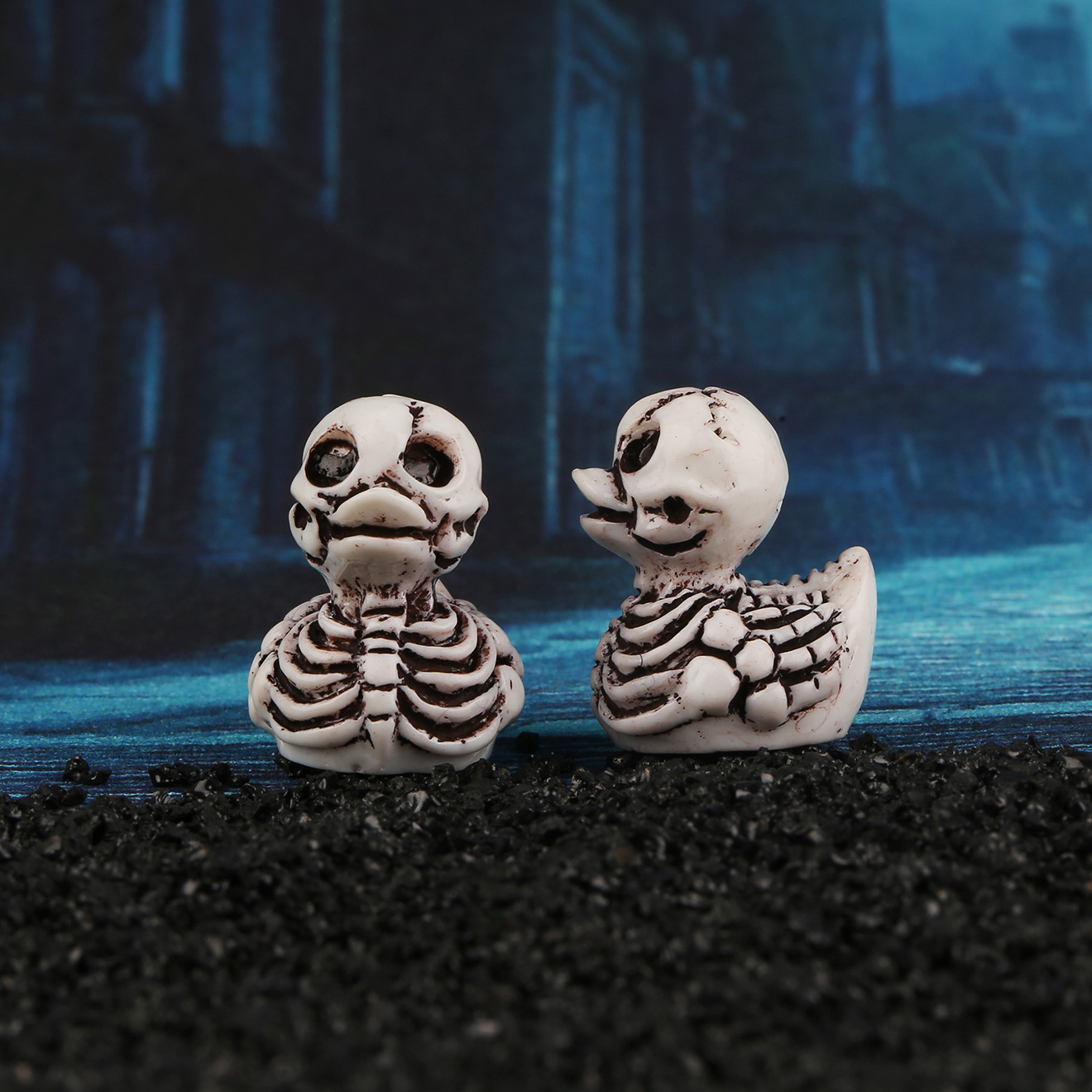 Mini Devil Ghost Skull Resin Ducks, Cute Spooky Desktop Decor, Creative Desktop Ornament, Mini Garden Ornament, Home Decor Ornament, Halloween Christmas Decoration, Party Gift, Decorative Piece, Decorative Ornaments