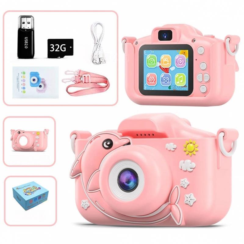 Kids Rechargeable Digital Camera with Rechargeable Battery, Selfie Mode, HD Video Recording, Cute Silicone Case