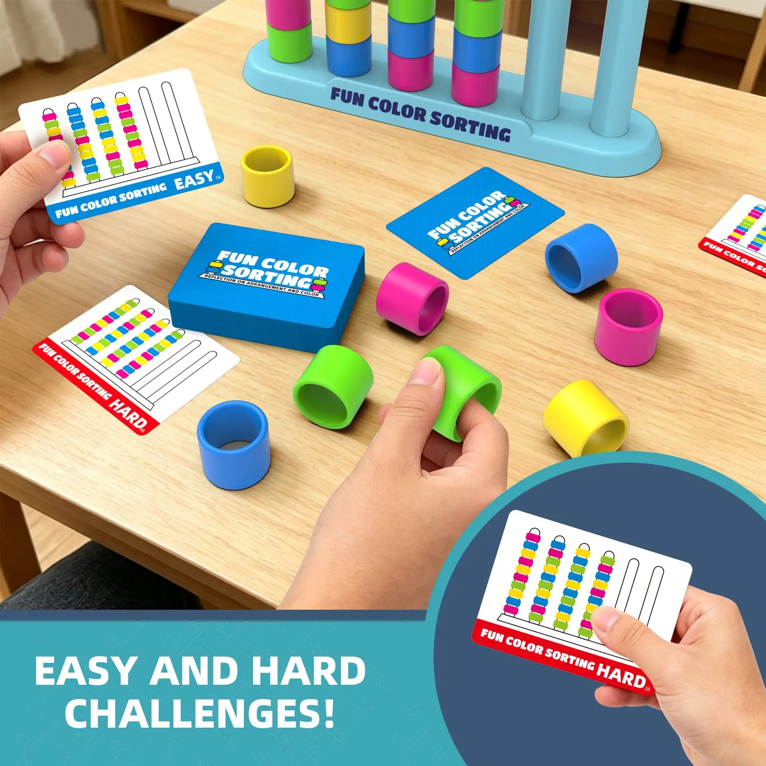 Mini Color Stack Challenge Travel Game by Relatable