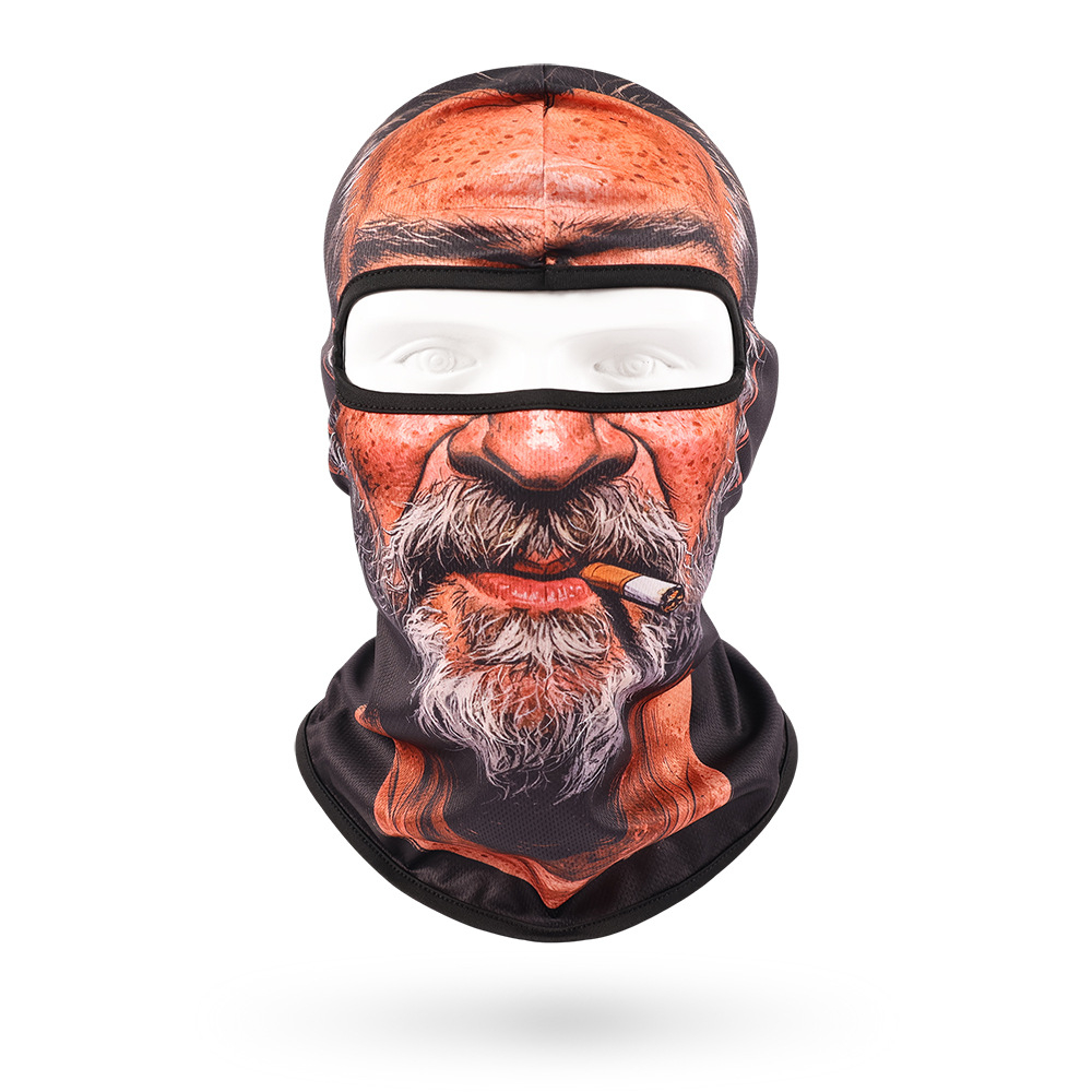 Funny Face Balaclava Mask, Dralon Thermal Fabric Winter Ski Mask, Warm Wind-Resistant Full Face Cover, Novelty Outdoor Headwear for Men & Women, Skiing, Cycling, Hiking & Winter Activities