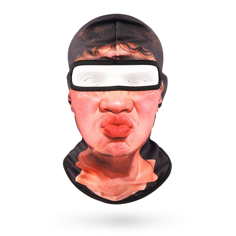 Funny Face Balaclava Mask, Dralon Thermal Fabric Winter Ski Mask, Warm Wind-Resistant Full Face Cover, Novelty Outdoor Headwear for Men & Women, Skiing, Cycling, Hiking & Winter Activities