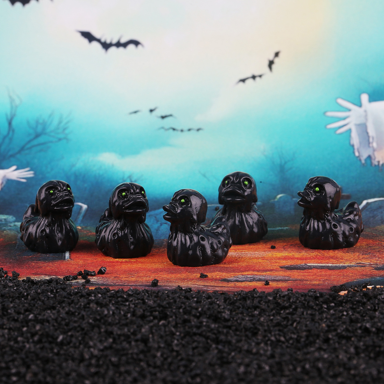 Mini Devil Ghost Skull Resin Ducks, Cute Spooky Desktop Decor, Creative Desktop Ornament, Mini Garden Ornament, Home Decor Ornament, Halloween Christmas Decoration, Party Gift, Decorative Piece, Decorative Ornaments