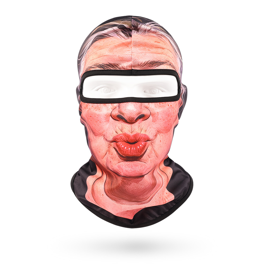 Funny Face Balaclava Mask, Dralon Thermal Fabric Winter Ski Mask, Warm Wind-Resistant Full Face Cover, Novelty Outdoor Headwear for Men & Women, Skiing, Cycling, Hiking & Winter Activities