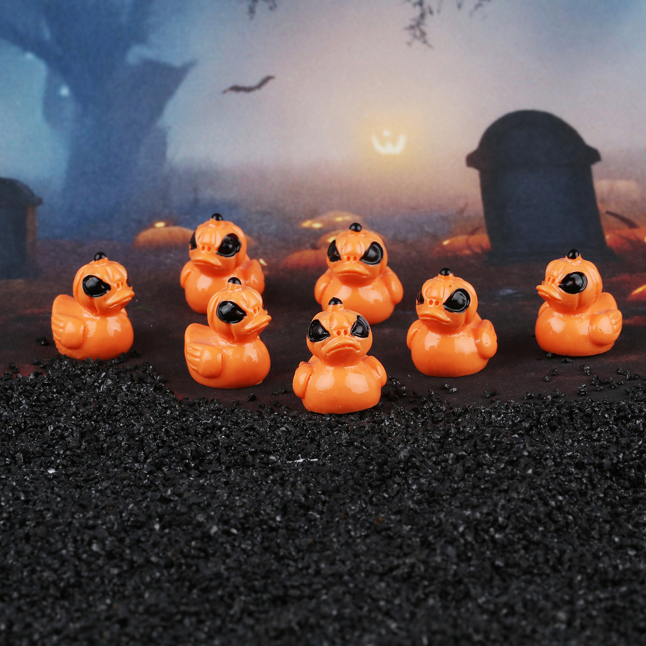 Mini Devil Ghost Skull Resin Ducks, Cute Spooky Desktop Decor, Creative Desktop Ornament, Mini Garden Ornament, Home Decor Ornament, Halloween Christmas Decoration, Party Gift, Decorative Piece, Decorative Ornaments