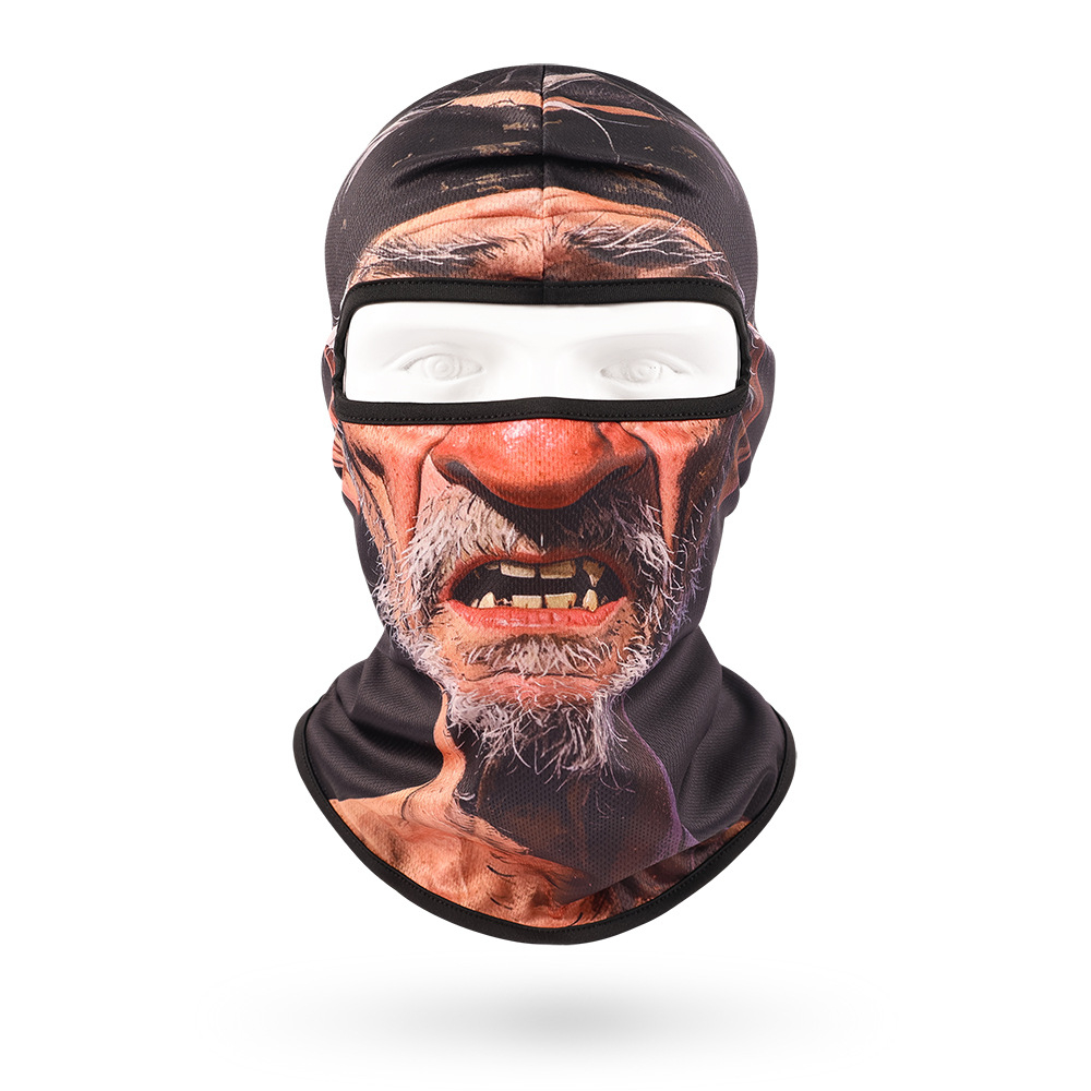 Funny Face Balaclava Mask, Dralon Thermal Fabric Winter Ski Mask, Warm Wind-Resistant Full Face Cover, Novelty Outdoor Headwear for Men & Women, Skiing, Cycling, Hiking & Winter Activities
