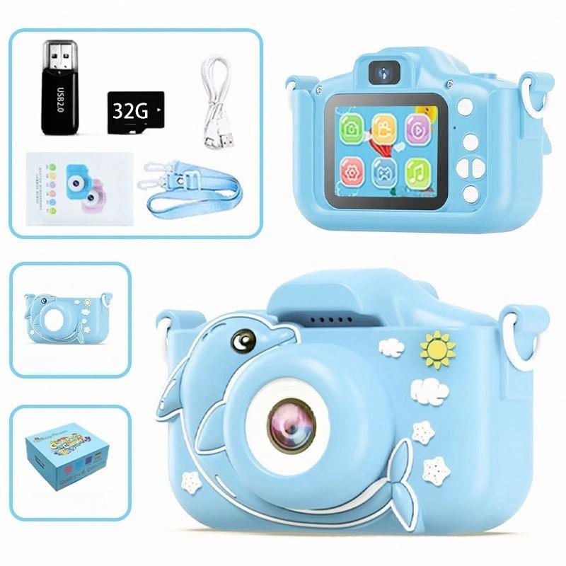 Kids Rechargeable Digital Camera with Rechargeable Battery, Selfie Mode, HD Video Recording, Cute Silicone Case