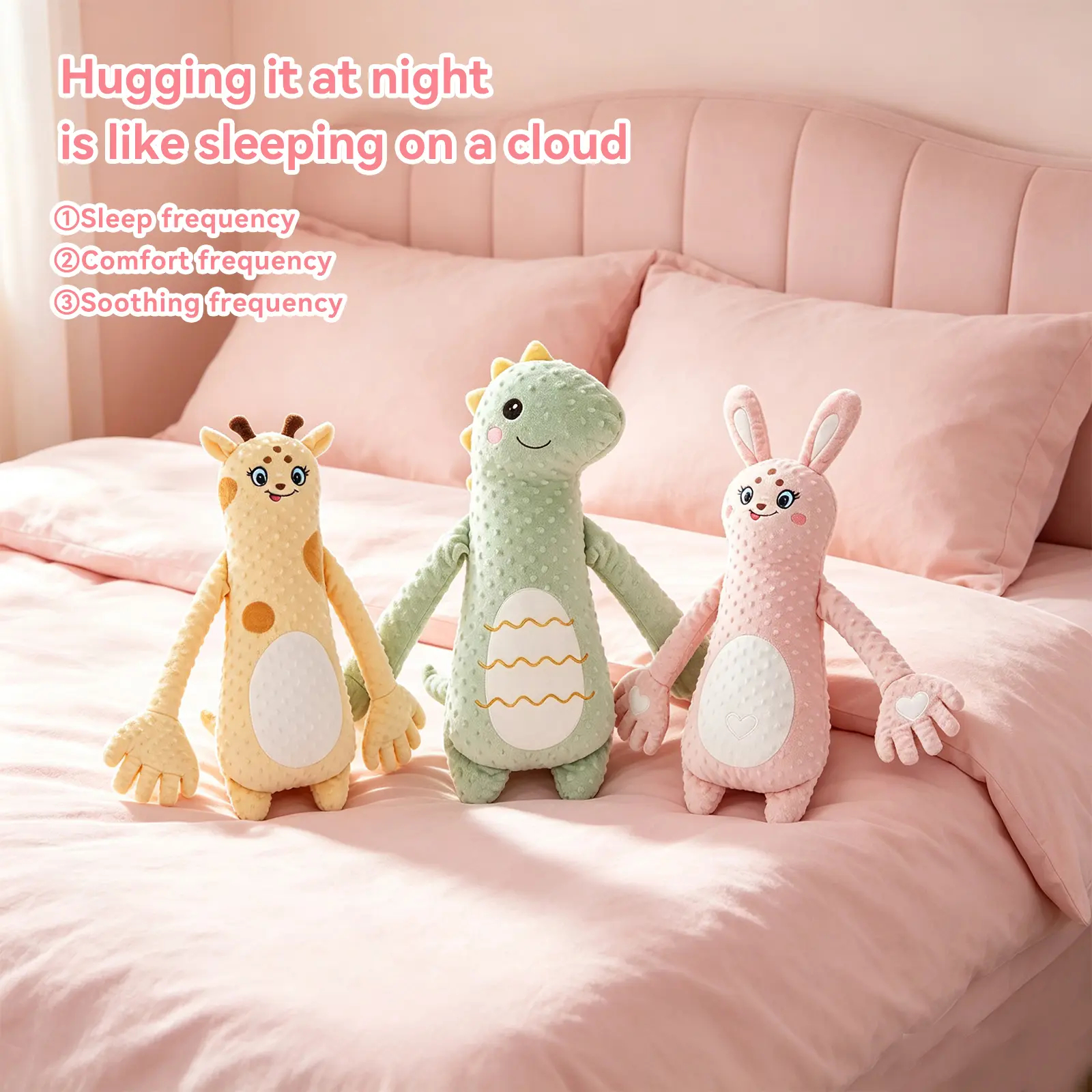 Soothing Giraffe Stuffed Animal - Unisex Large Cute Stuffed Animal with 3-Speed Adjustable Patting Modes, Ultra-Soft Skin-Friendly Fabric.