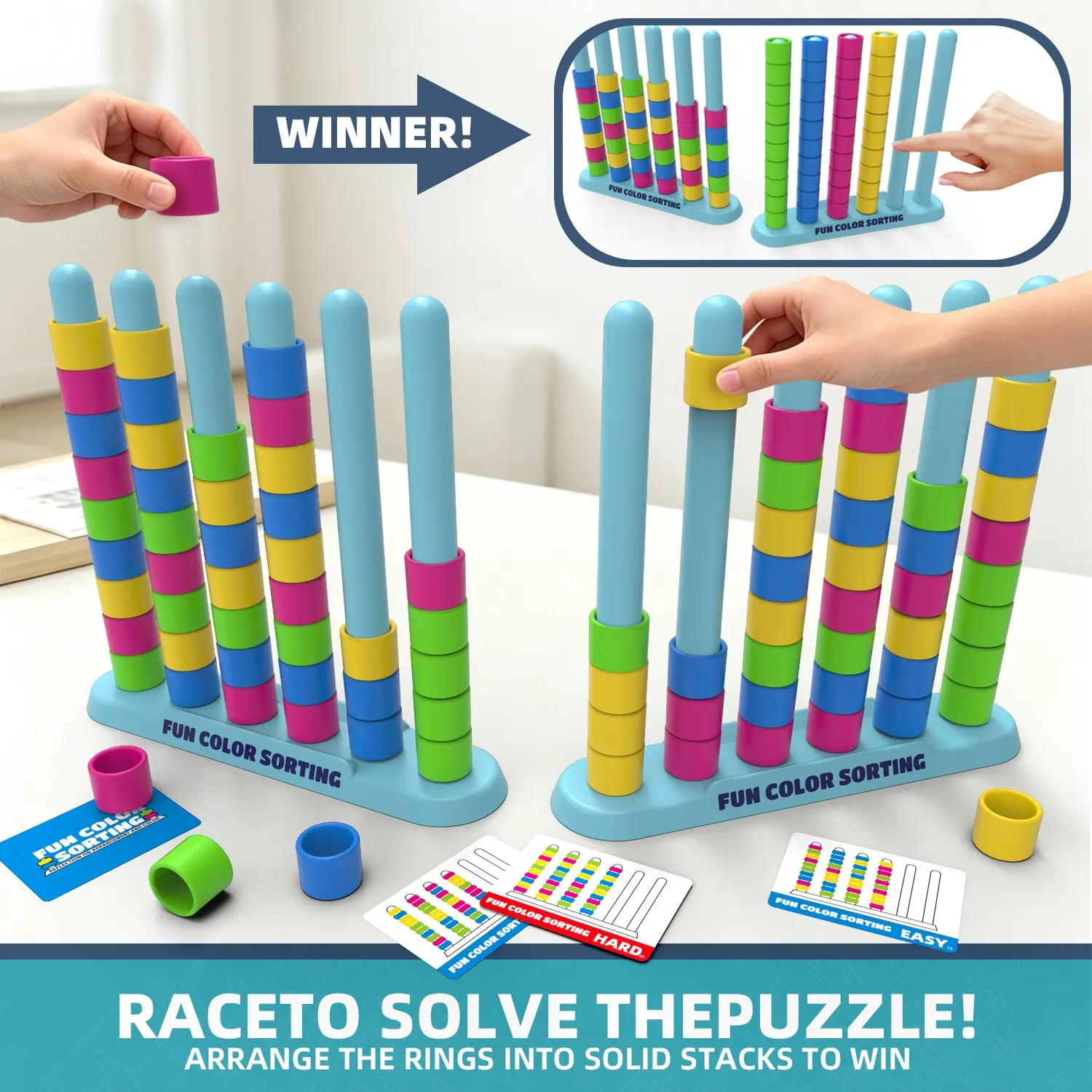 Mini Color Stack Challenge Travel Game by Relatable