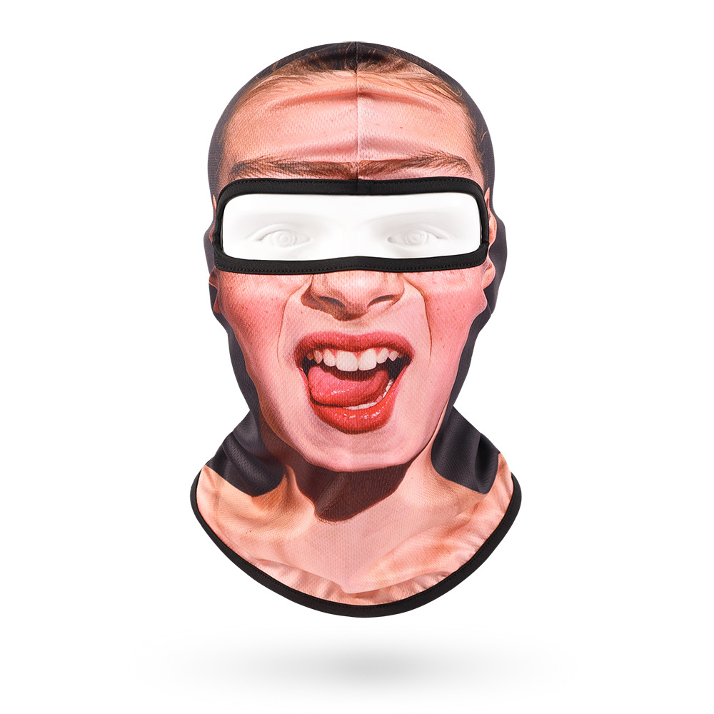 Funny Face Balaclava Mask, Dralon Thermal Fabric Winter Ski Mask, Warm Wind-Resistant Full Face Cover, Novelty Outdoor Headwear for Men & Women, Skiing, Cycling, Hiking & Winter Activities