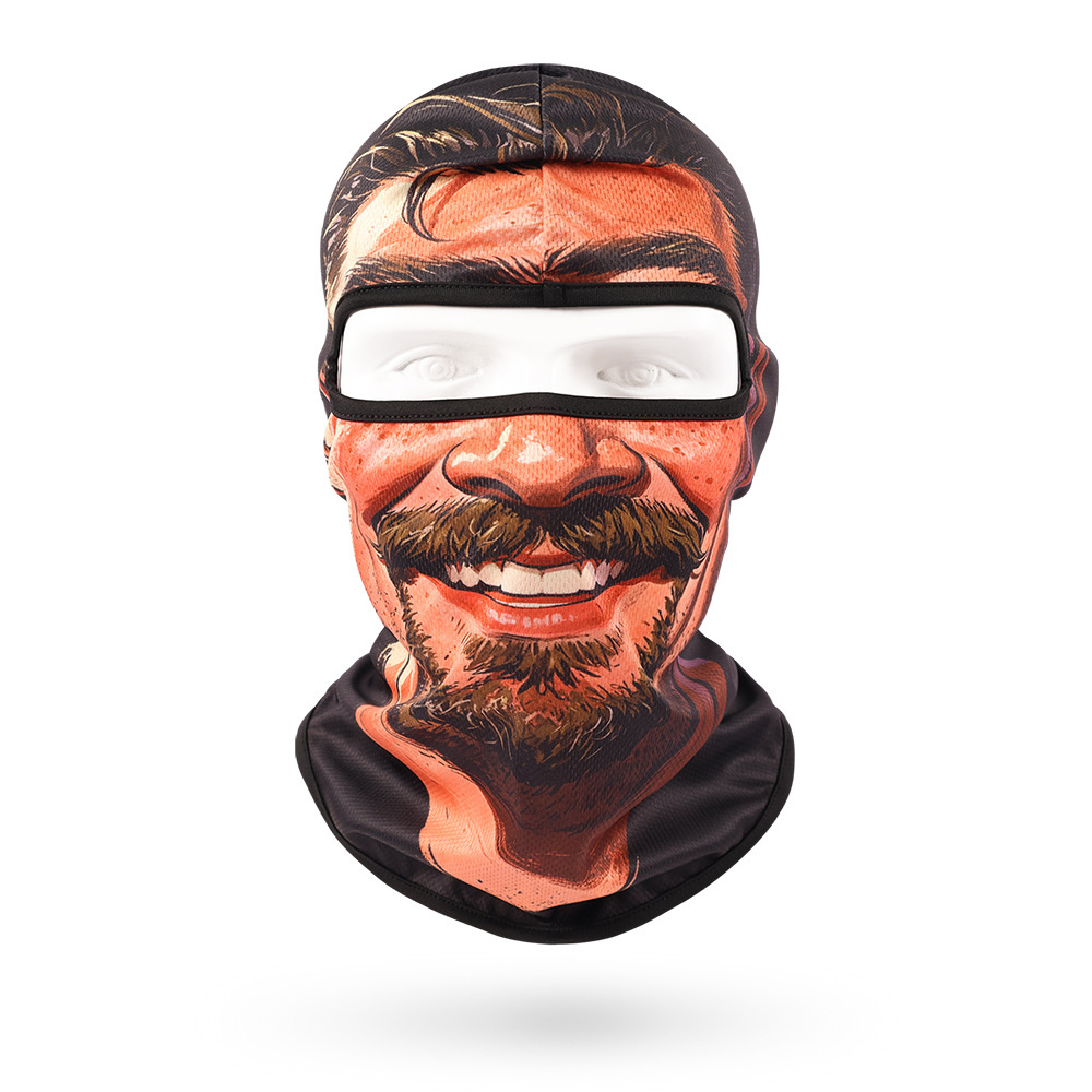 Funny Face Balaclava Mask, Dralon Thermal Fabric Winter Ski Mask, Warm Wind-Resistant Full Face Cover, Novelty Outdoor Headwear for Men & Women, Skiing, Cycling, Hiking & Winter Activities
