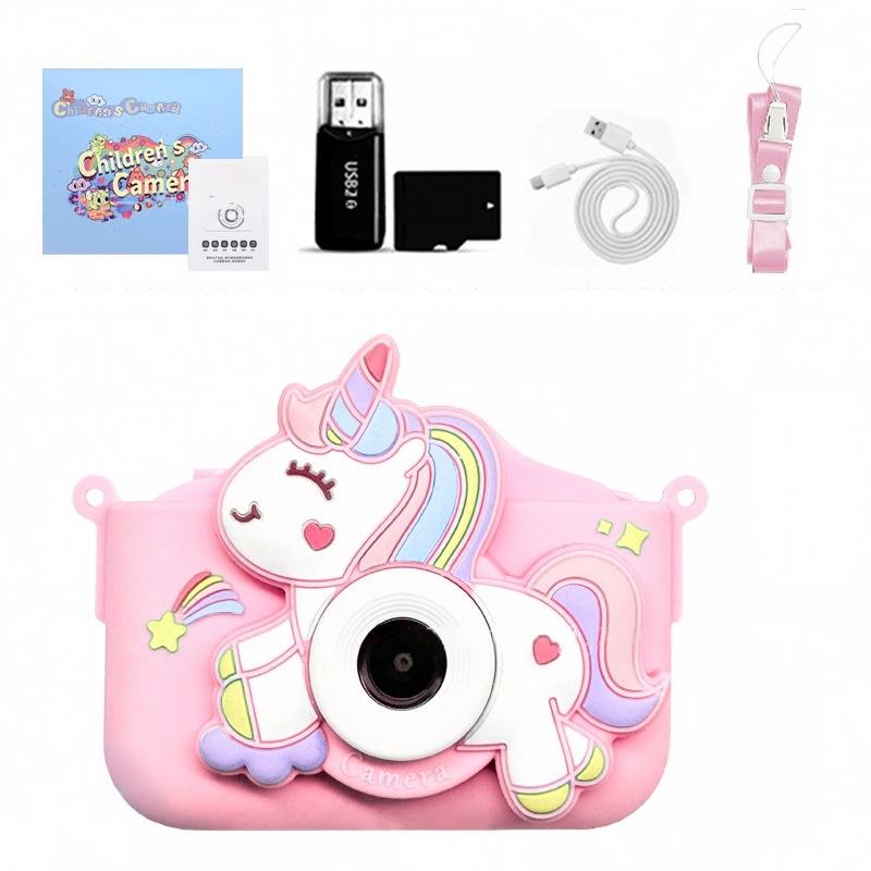 Kids Rechargeable Digital Camera with Rechargeable Battery, Selfie Mode, HD Video Recording, Cute Silicone Case