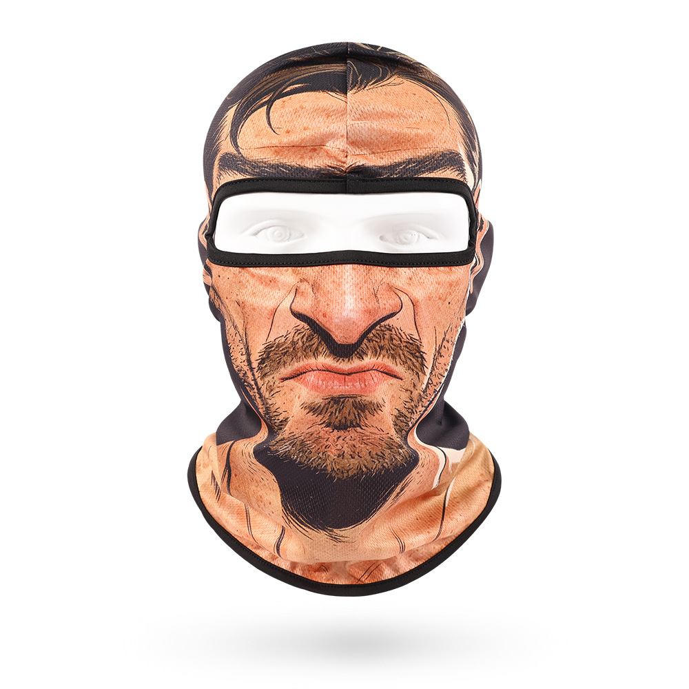 Funny Face Balaclava Mask, Dralon Thermal Fabric Winter Ski Mask, Warm Wind-Resistant Full Face Cover, Novelty Outdoor Headwear for Men & Women, Skiing, Cycling, Hiking & Winter Activities