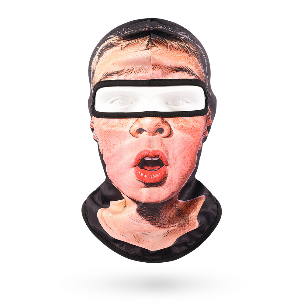 Funny Face Balaclava Mask, Dralon Thermal Fabric Winter Ski Mask, Warm Wind-Resistant Full Face Cover, Novelty Outdoor Headwear for Men & Women, Skiing, Cycling, Hiking & Winter Activities