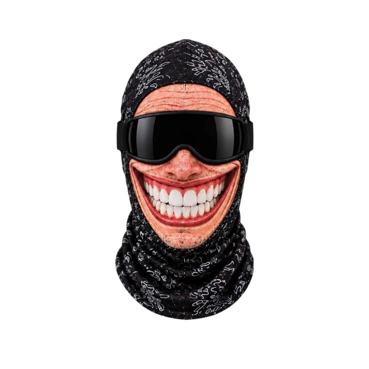 Funny 3D Old Man Face Balaclava, Dralon Thermal Fabric Winter Ski Mask, Warm Wind-Resistant Full Face Cover, Novelty Outdoor Headwear for Men & Women, Skiing, Cycling, Hiking & Winter Activities