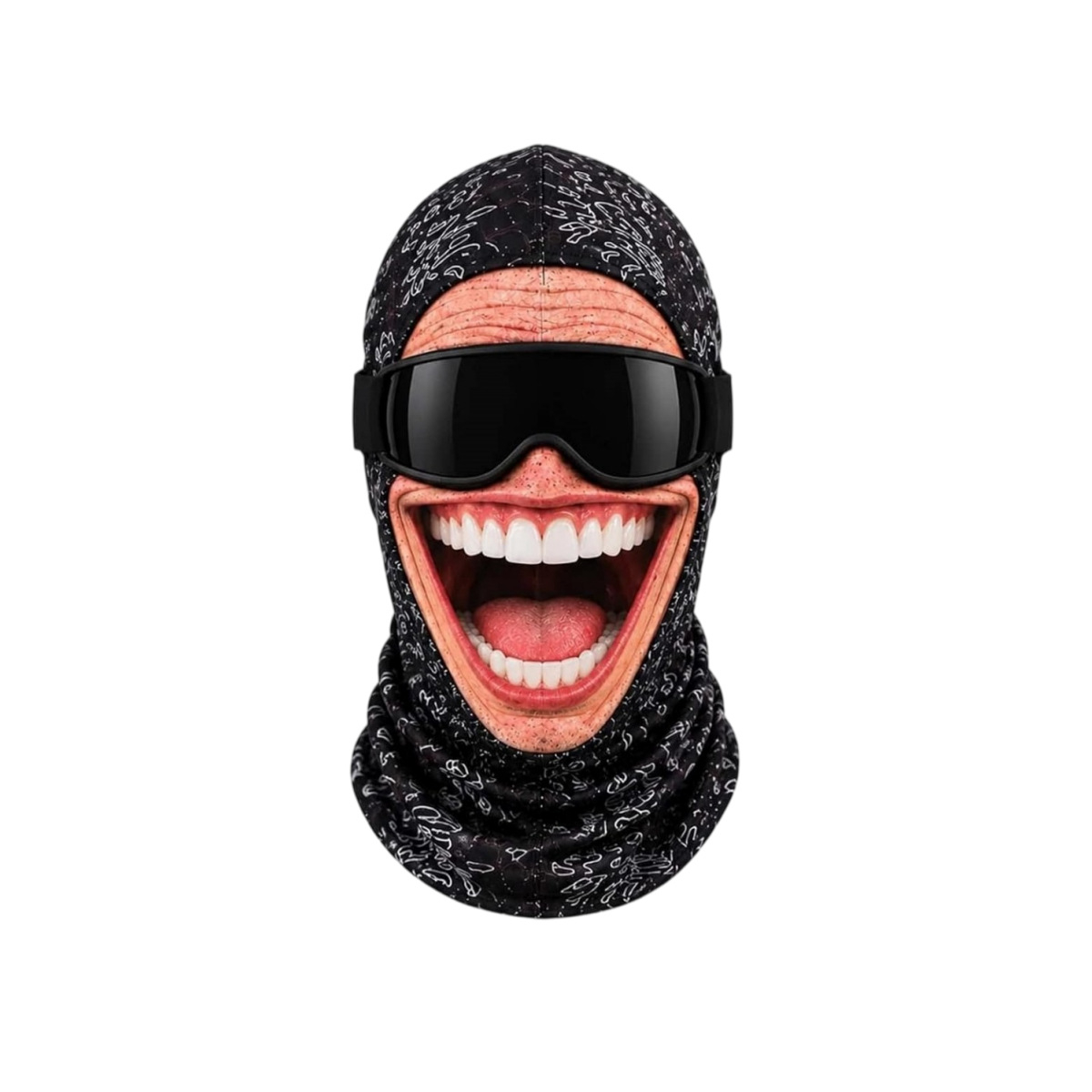 Funny 3D Old Man Face Balaclava, Dralon Thermal Fabric Winter Ski Mask, Warm Wind-Resistant Full Face Cover, Novelty Outdoor Headwear for Men & Women, Skiing, Cycling, Hiking & Winter Activities