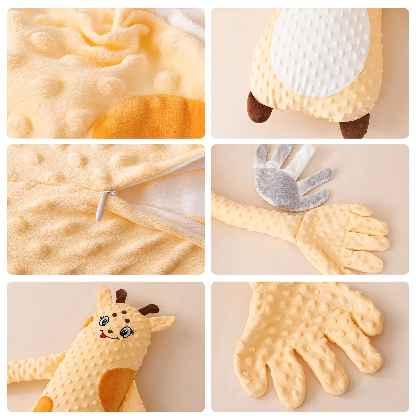 Soothing Giraffe Stuffed Animal - Unisex Large Cute Stuffed Animal with 3-Speed Adjustable Patting Modes, Ultra-Soft Skin-Friendly Fabric.