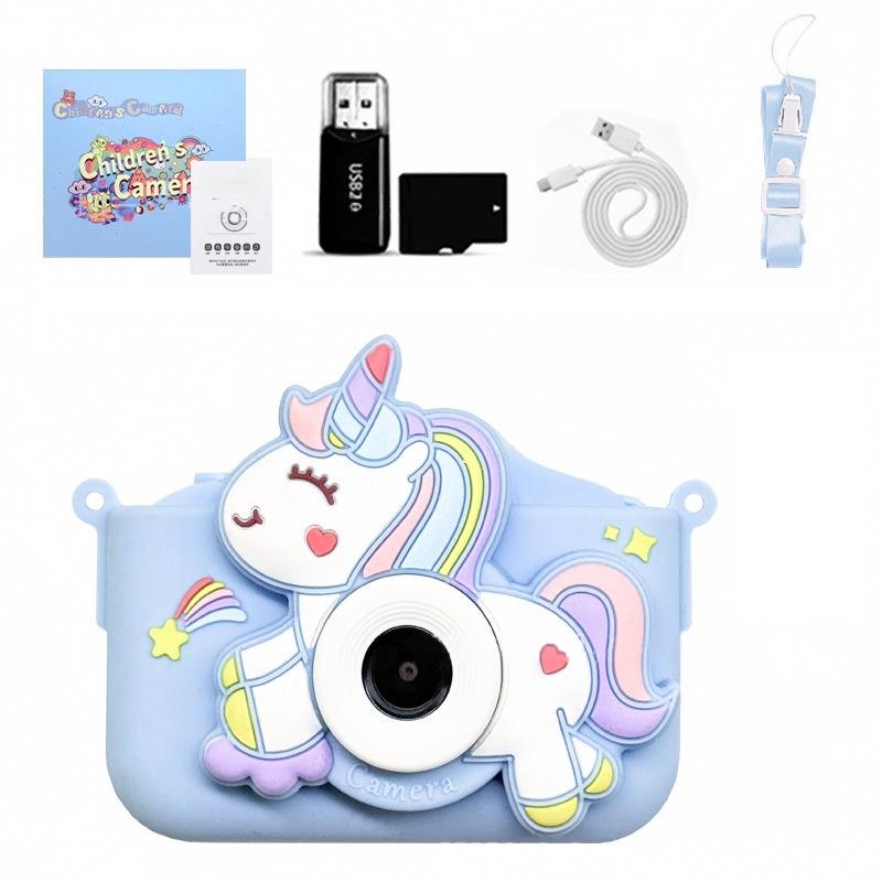 Kids Rechargeable Digital Camera with Rechargeable Battery, Selfie Mode, HD Video Recording, Cute Silicone Case
