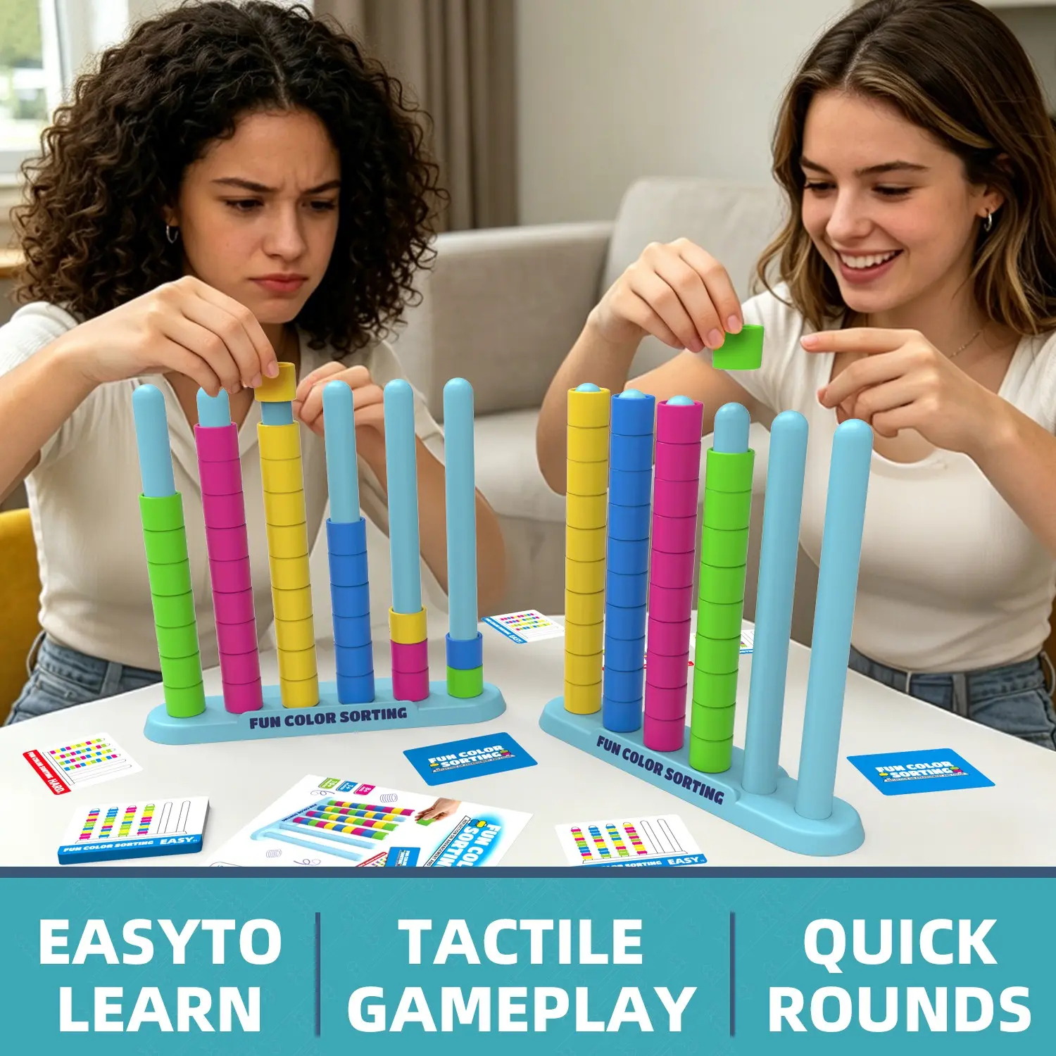 Mini Color Stack Challenge Travel Game by Relatable