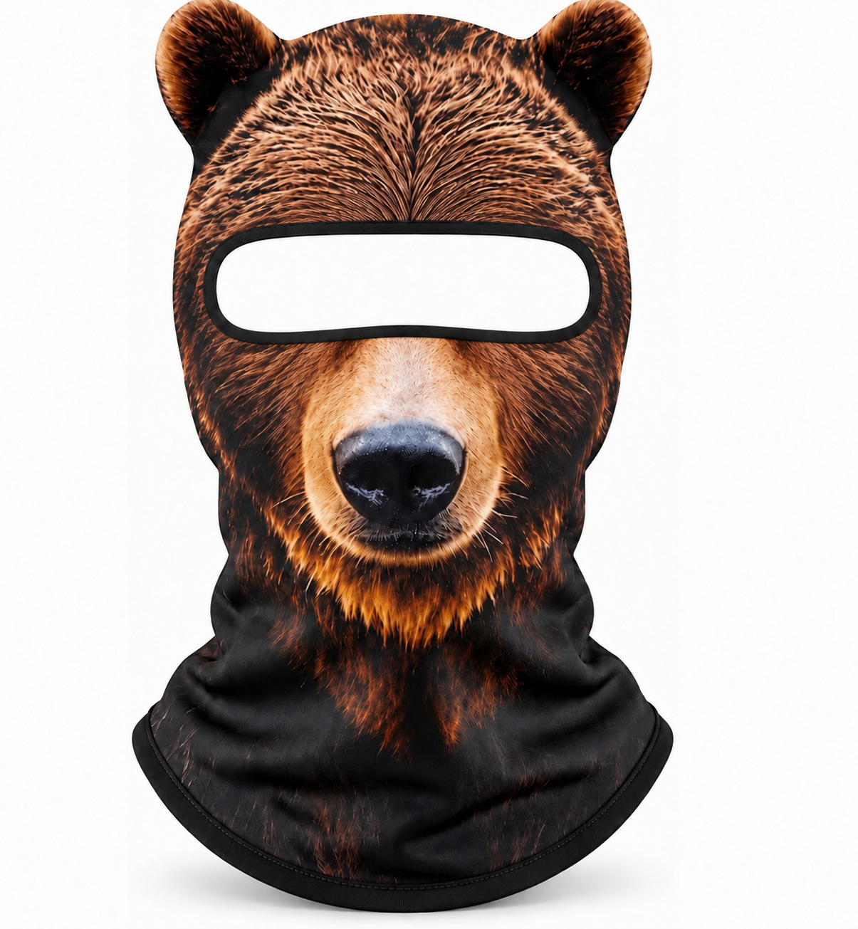 Full-face windproof winter ski balaclava with fun animal patterns