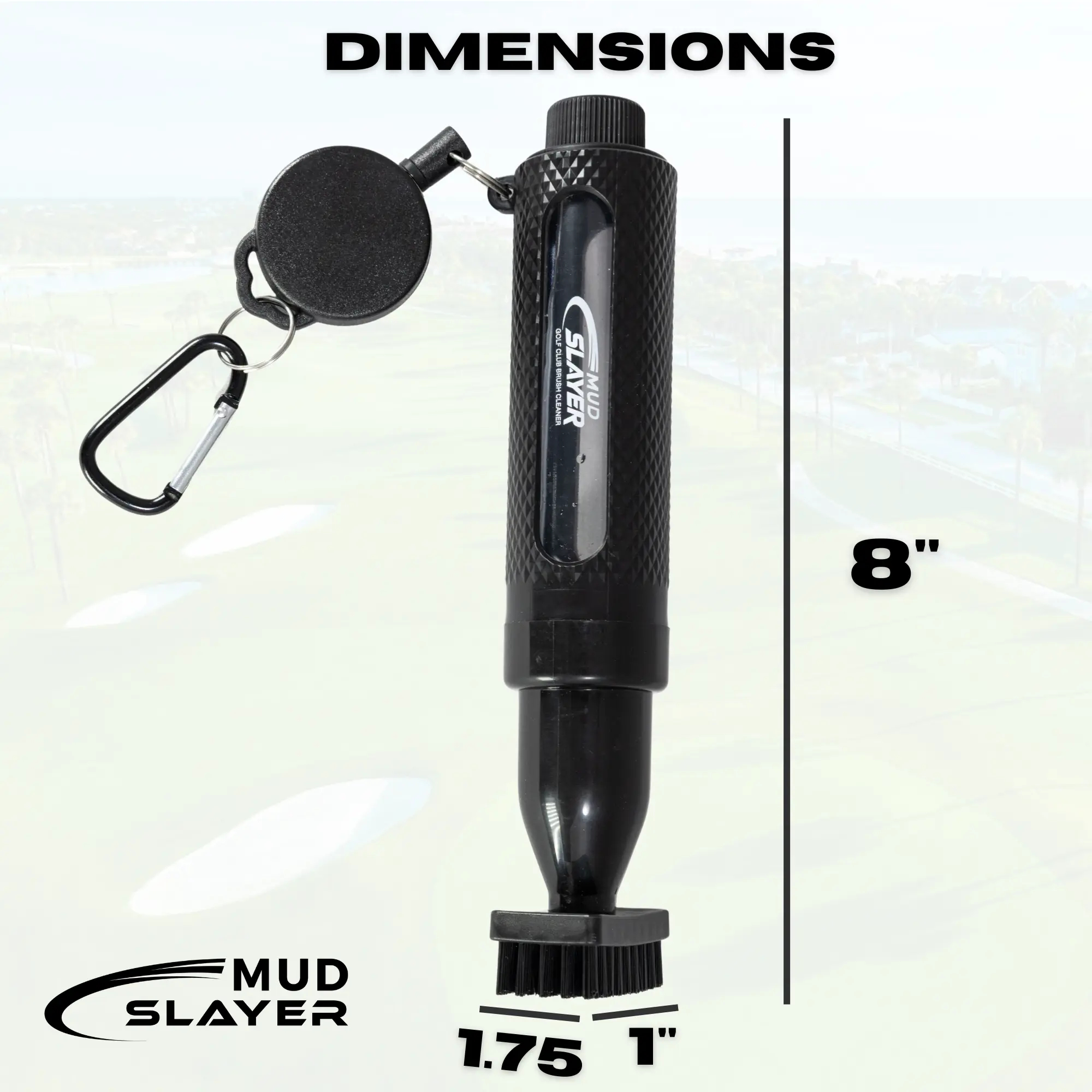 Golf Club Cleaning Brush that Sprays a Fine Mist, Leak-Proof Viewing Window, Retractable Clip, Dual Bristle Head, Ergonomic Handle Golf Bag Golf Accessory golf accessories