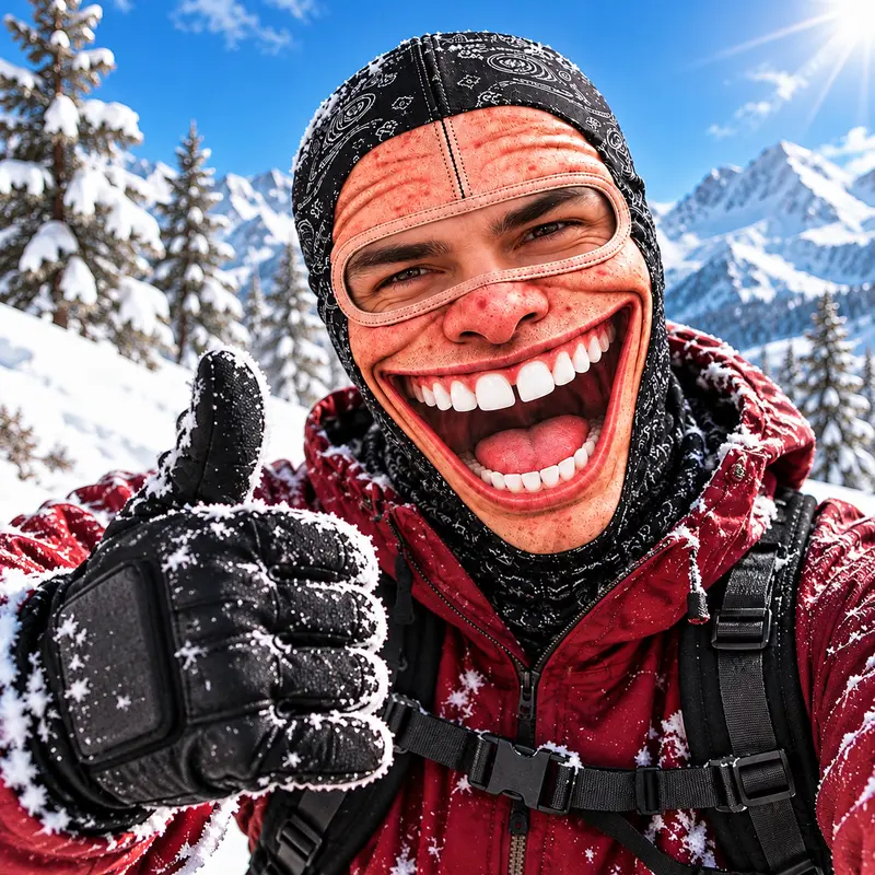 Funny 3D Old Man Face Balaclava, Dralon Thermal Fabric Winter Ski Mask, Warm Wind-Resistant Full Face Cover, Novelty Outdoor Headwear for Men & Women, Skiing, Cycling, Hiking & Winter Activities
