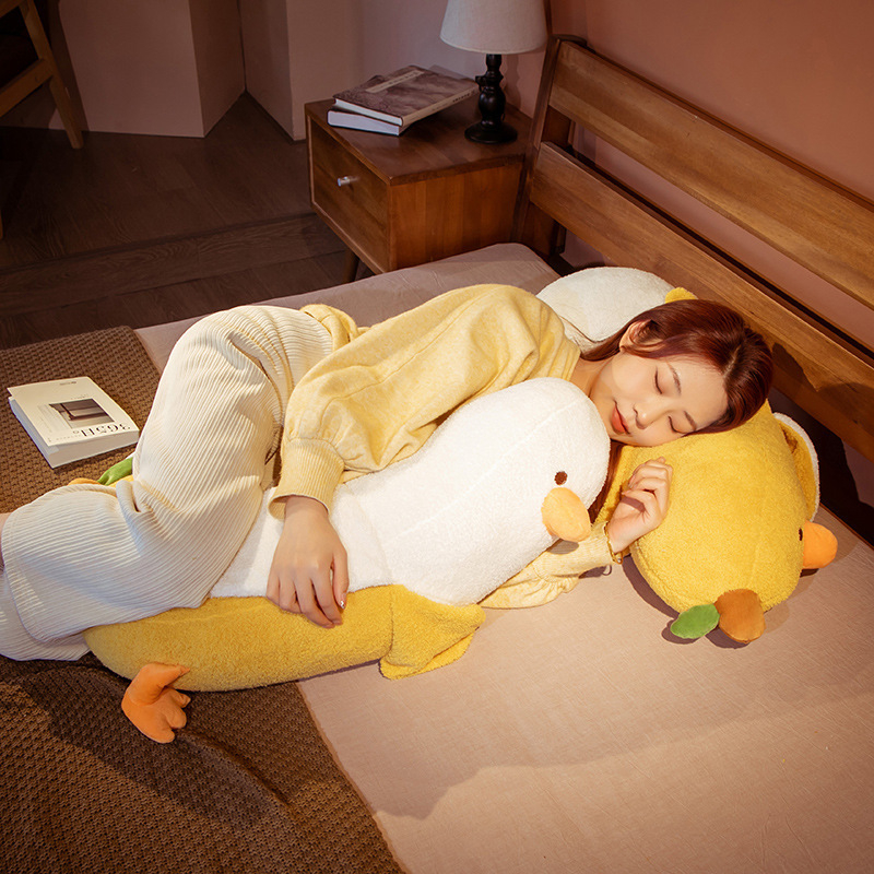 Cute Banana Duck Plush Stuffed Animal Toy for HomeDecoration Squishy Plushie Toy Comfort Plush for Gifts Soft Huggable for Parent-Child Interaction Couples & Friends Prank Toy Party Fun Gift for Kids
