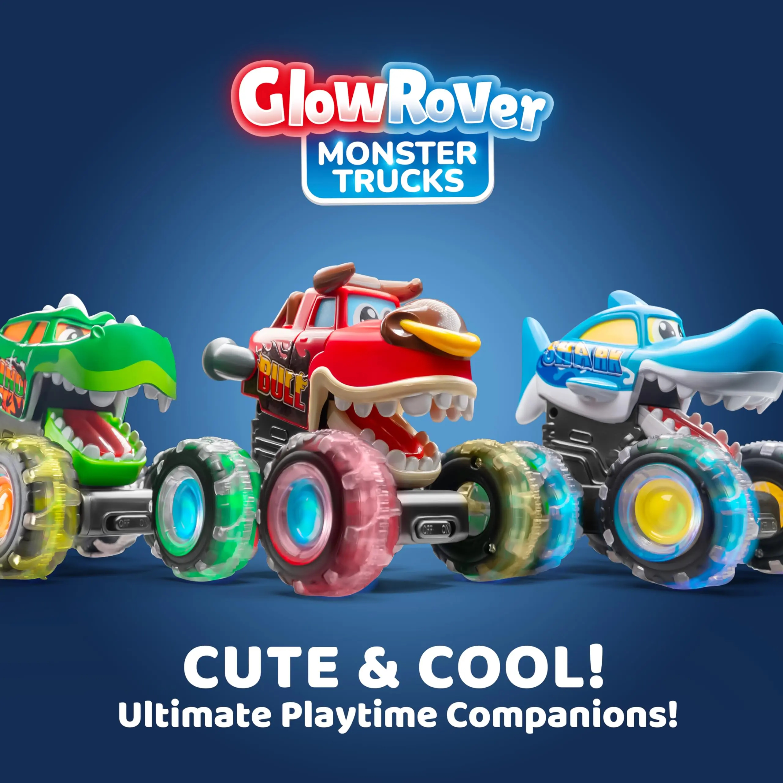 Monster Truck Toy Motion Activated Light-Up Cars Press & Go Cars for Boys Girls Baby Toy Present BUMP MONSTER TRUCK SET Ride On Car with LED Lights & Action