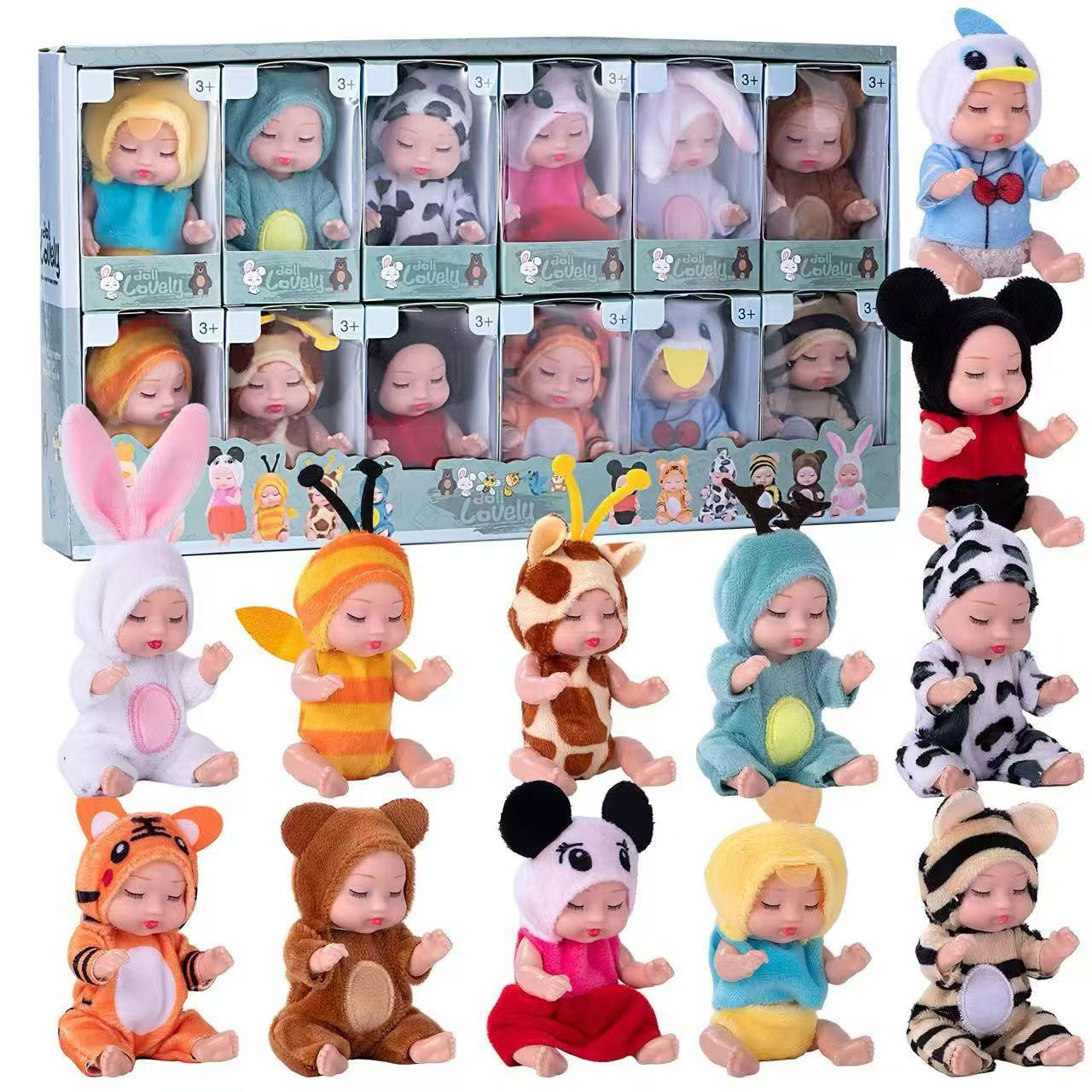 4.3-inch Fairy Princess Doll Set—a lifelike newborn-style doll; an exquisite, stylish toy perfect for playtime and role-playing.