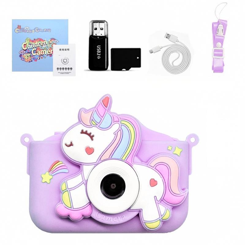 Kids Rechargeable Digital Camera with Rechargeable Battery, Selfie Mode, HD Video Recording, Cute Silicone Case