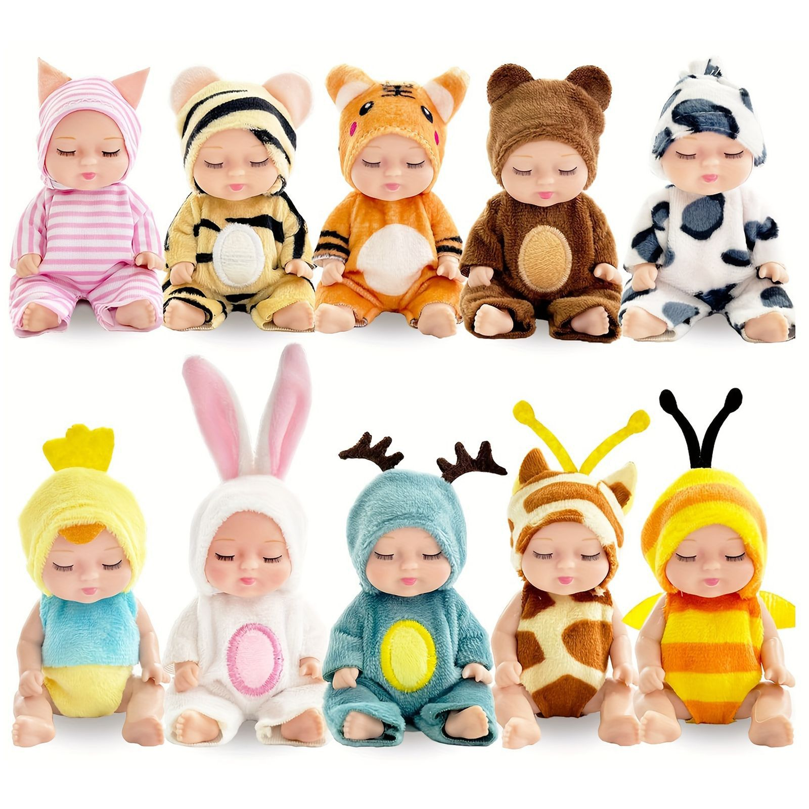 4.3-inch Fairy Princess Doll Set—a lifelike newborn-style doll; an exquisite, stylish toy perfect for playtime and role-playing.