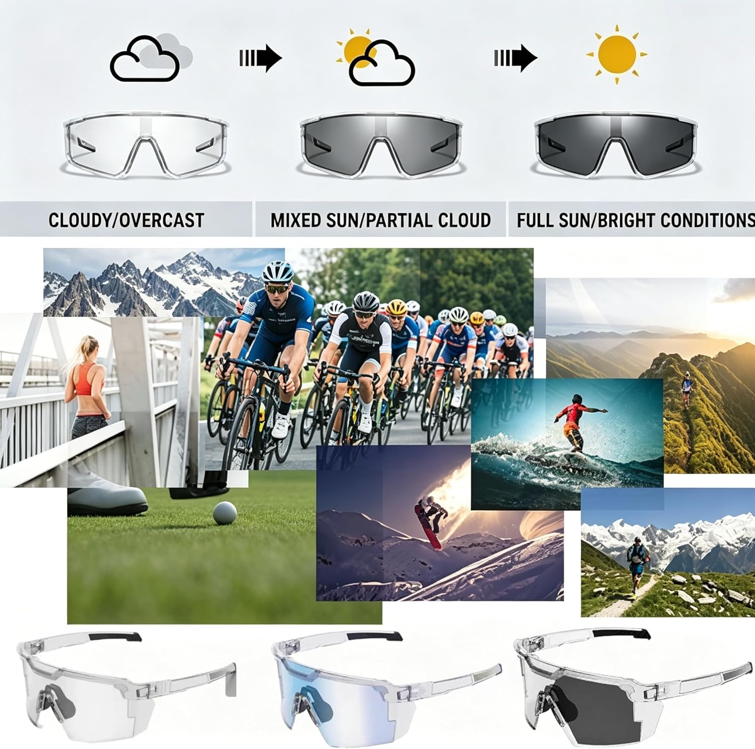 Photochromic Polarized Safety glasses,Sunglasses for Men & Women Oversized Vintage UV400 Y2K Aviator Eyewear Ideal for Fishing, Golf, Cycling, Driving, and Sports