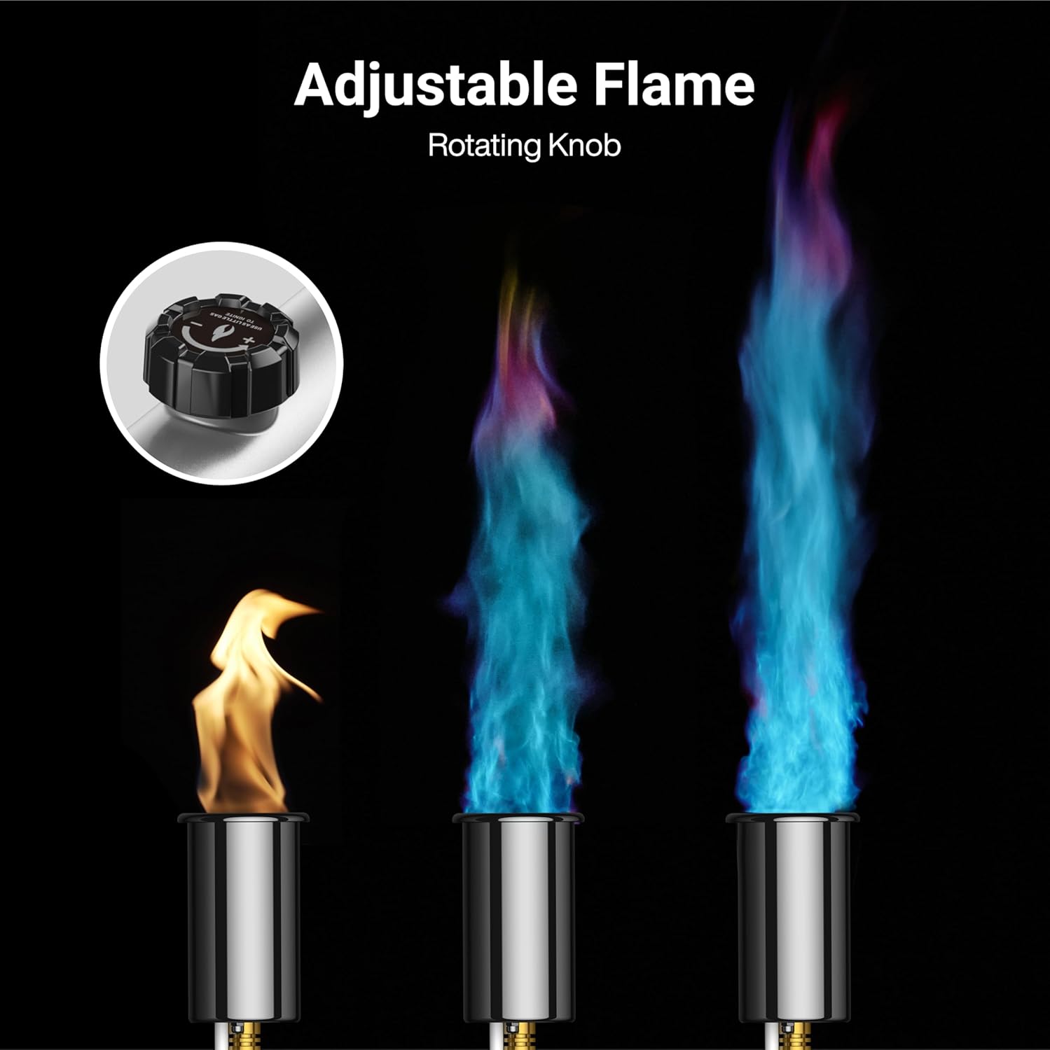 Propane Torch with One-Touch Max Fire, Cooking Blow Torch Gun with a Safety Lock, Charcoal Lighter, Flame Thrower, Kitchen Food Torch Head for Grill, Sous Vide, BBQ (Tank Not Included)