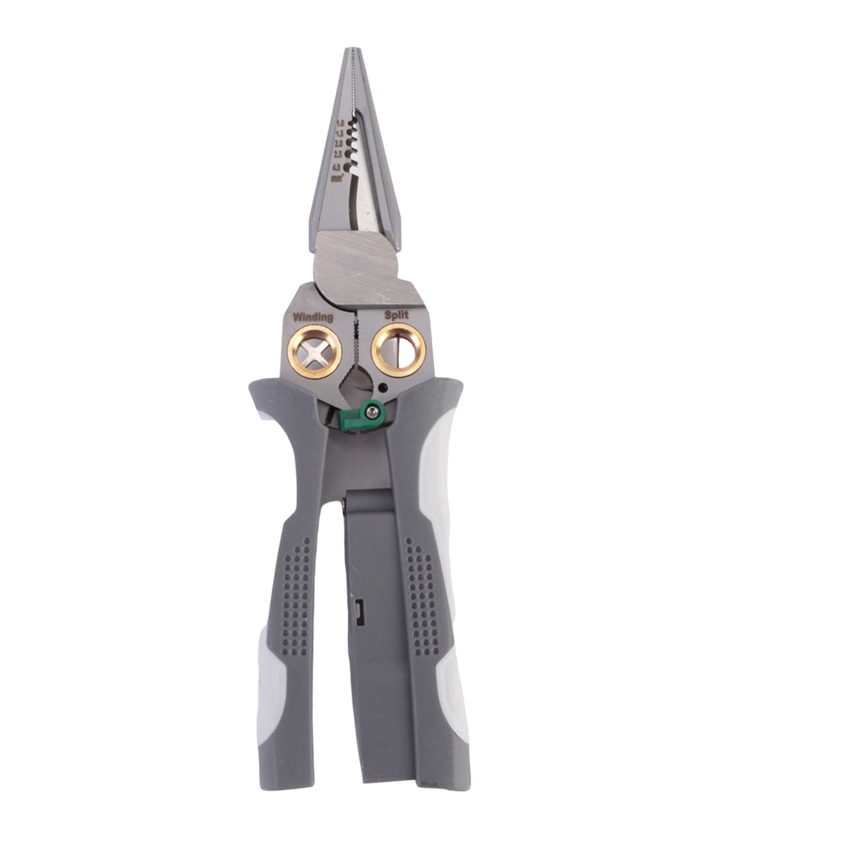 8 in 1 Wire Stripper Twister for Cutting and Pulling Wires, Voltage Tester Pliers,Cable Scissors, 12V to 250V Live,Null,Hot Wire Judgment AC DC, Audible and Flashing LED Alarms