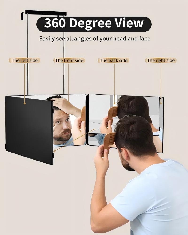 Umitec Adjustable LED Light 3 Way Mirror - Portable Trifold