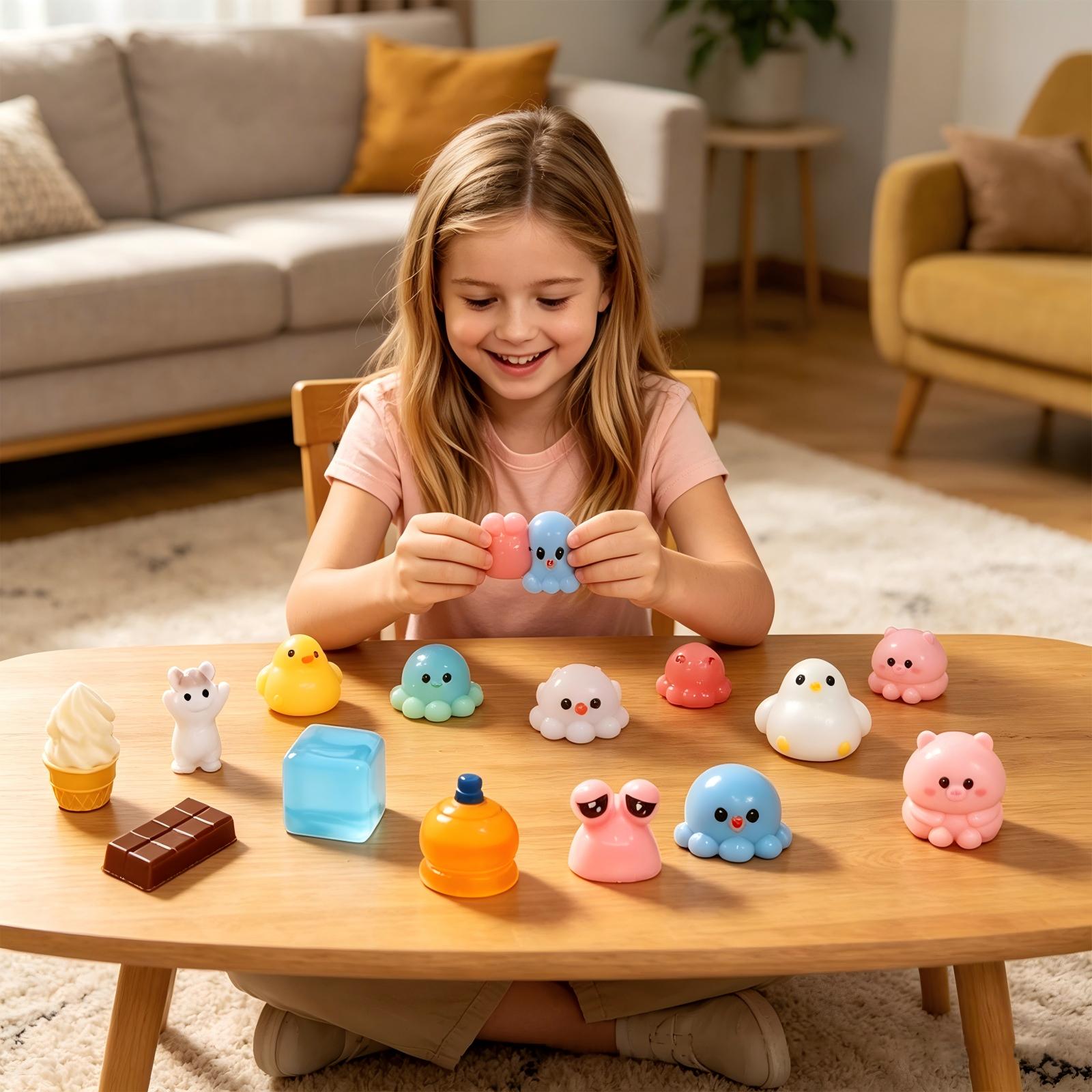 30PC Squishies Set, Handcrafted Slow Rising Sensory Fidget Toy, Cute Anxiety Stress Relief Squeeze Decompression for Kids and Adults, Mini Mega Rainbow Squishy, for Ages 3+.