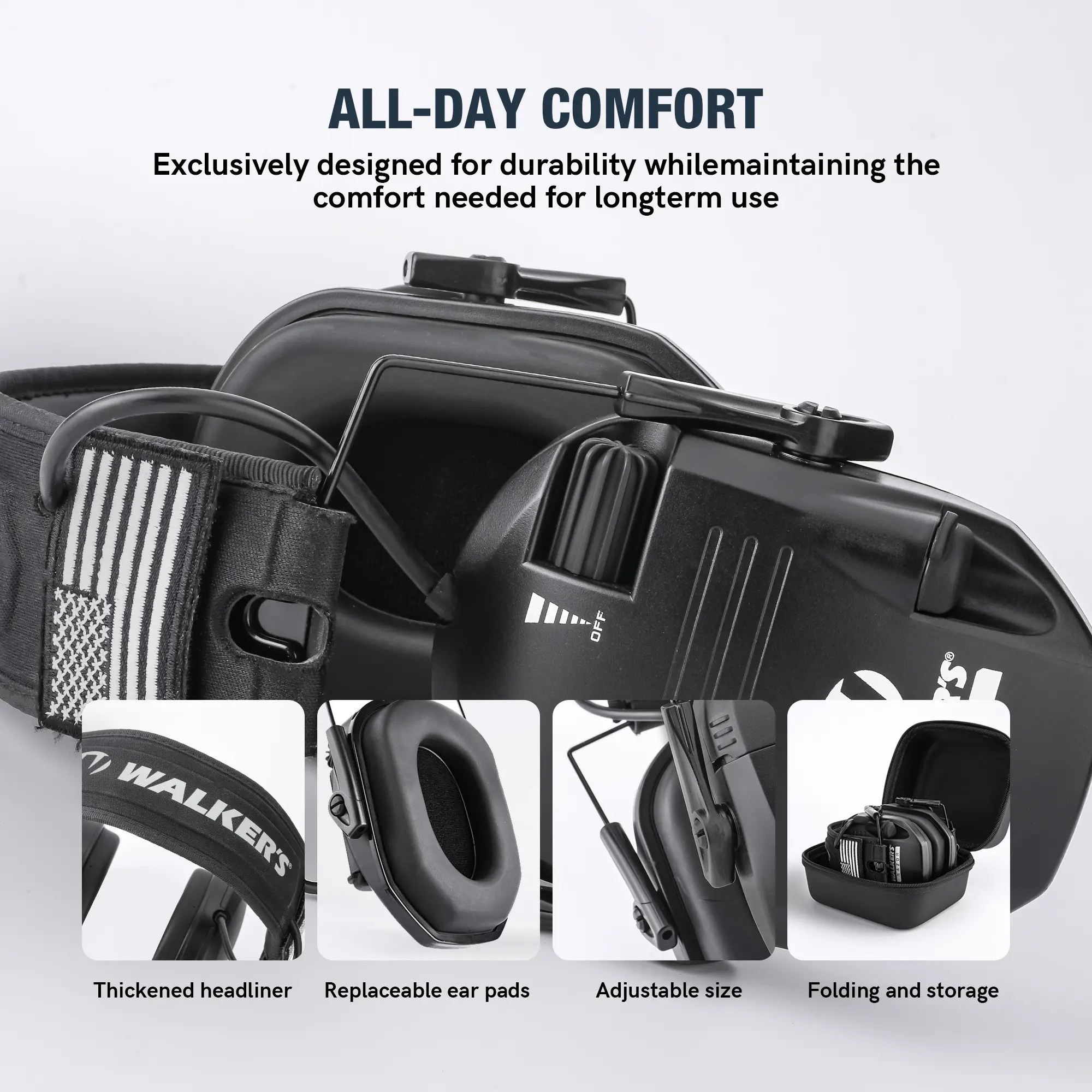 Tactical Noise Reduction Earmuffs for Hunting & Shooting