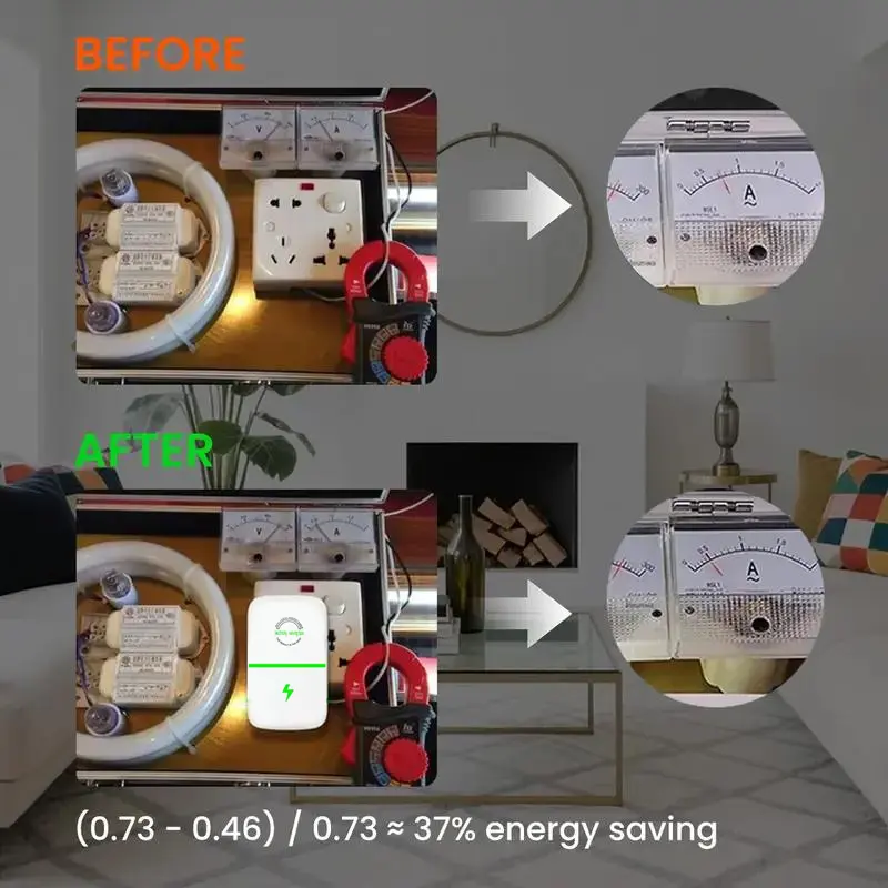 Plug-In Power Box with US Plug 2026 Updated Design, Compatible with 90–250V Input Range