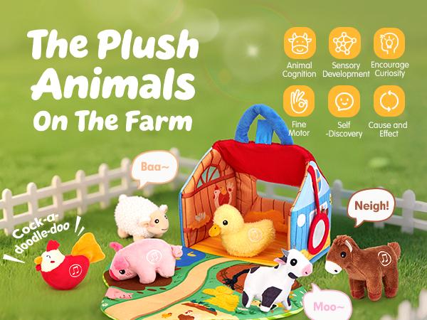 hahaland Surprise Barn with Stuffed Farm Animals with Real Sounds,Toddlers Sensory Toy,Montessori Toys for 6 Month Old Baby 1 Year Old Boy Girl Gifts,BirthdayGifts,Newborngift,Mothersdaygift hahaland Surprise Barn with Stuffed Farm Animals with Real Sounds,Toddlers Sensory Toy,Montessori Toys for 6 Month Old Baby 1 Year Old Boy Girl Gifts,BirthdayGifts,Newborngift,Mothersdaygift