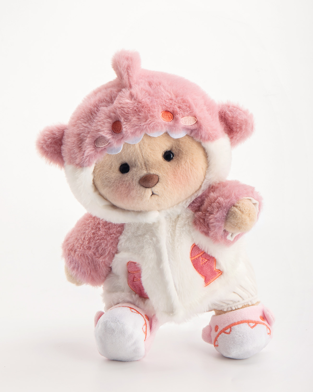 Fluffy Shark Bear | Handmade Jointed Teddy Bear Gift