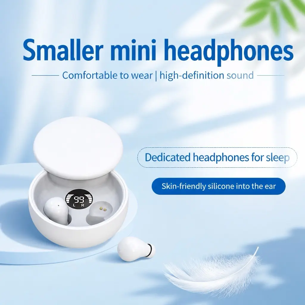 Mini Invisible Headphones Bluetooth 5.4 True Wireless In-Ear Earphones sport Audio Earbud audifonos bluetooth wireless headphones noise cancelling headphones gamingheadset